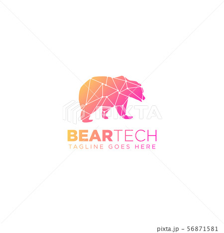 bear geometric logo design vector illustration 56871581