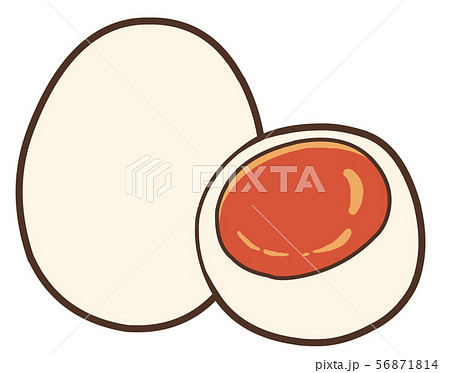 半熟卵のイラスト素材
