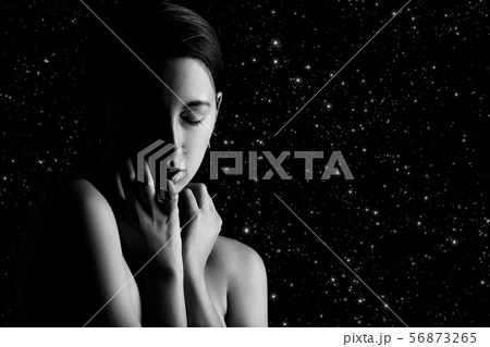 sensual topless woman 56873265