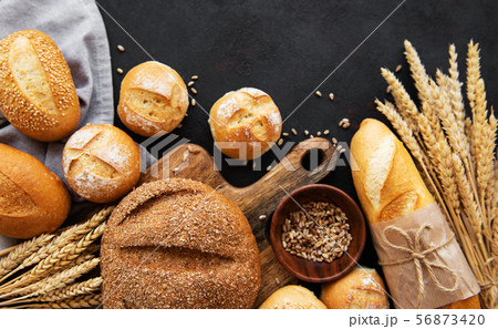 Assortment of baked bread 56873420