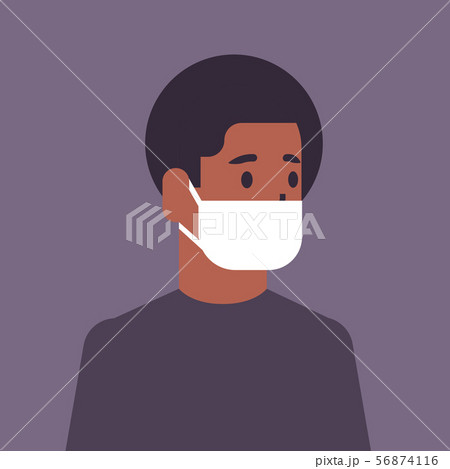 man wearing face mask environmental industrial smog dust toxic air pollution and virus protection 56874116