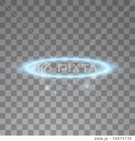Blue halo angel ring. Isolated on black transparent background, vector illustration Blue halo angel ring. Isolated on black transparent background, vector illustration 56874739