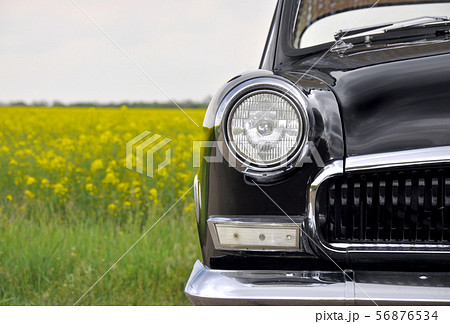 Old vintage black car outdoors 56876534