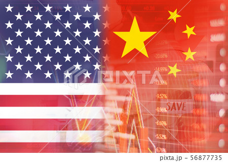 Trade War,US and China trade war economy conflict turmoil and global economic gloom cast a dark Trade War,US and China trade war economy conflict turmoil and global economic gloom cast a dark 56877735
