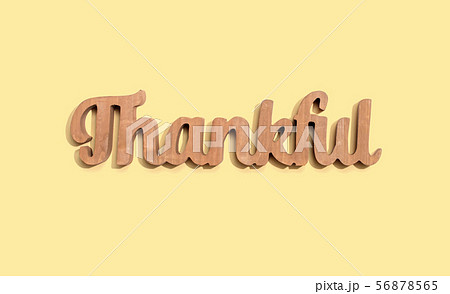 Thankful wooden text from above 56878565
