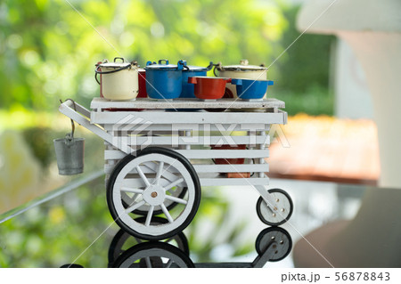 Miniature Antique Street Thai Food in Set and wood 56878843