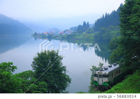 大志集落とJR只見線 大志集落とJR只見線 56883014