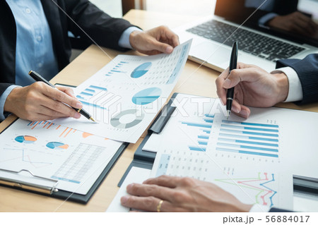 Business People Talking Discussing with coworker 56884017