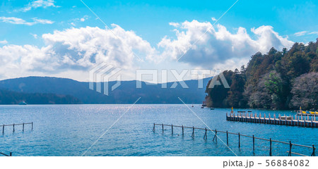 The boat pier of Ashi Lake in Hakone Japan 56884082