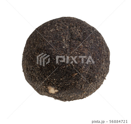 cheese coated by black pepper isolated 56884721