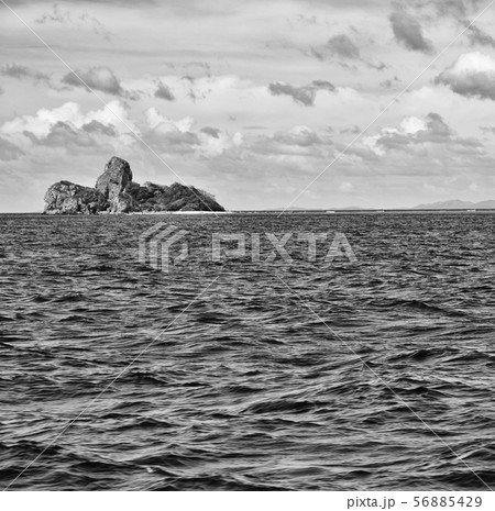 from a boat  in  beautiful panorama coastline sea 56885429