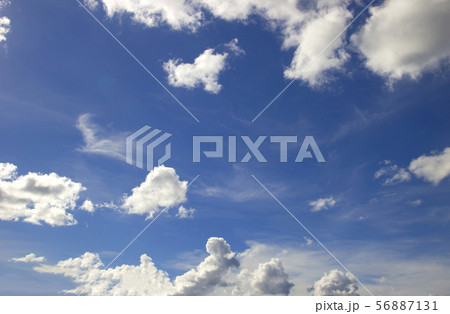 White clouds blue sky High angle air background White clouds blue sky High angle air background 56887131