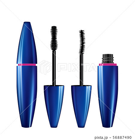 A mascara tube and wand applicator. Cosmetic 56887490