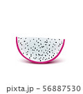Red dragon fruit, whole fruit and half. Tropical 56887530