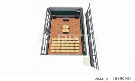 学校　個人面談　人なし　黒板文字なし　イラスト76 56890930