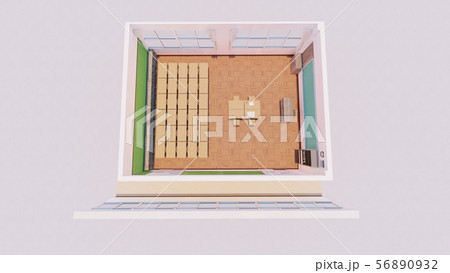 学校　個人面談　人なし　黒板文字なし　イラスト82 56890932