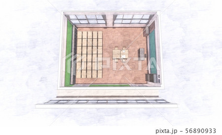 学校　個人面談　人なし　黒板文字なし　イラスト83 56890933