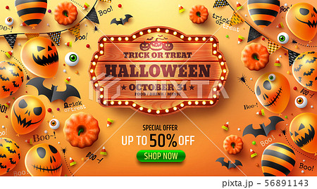 Happy Halloween trick or treat poster 56891143