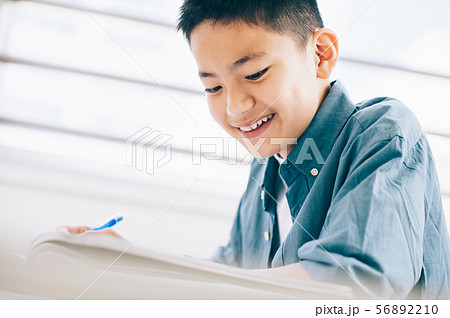 男の子　小学生　勉強 56892210