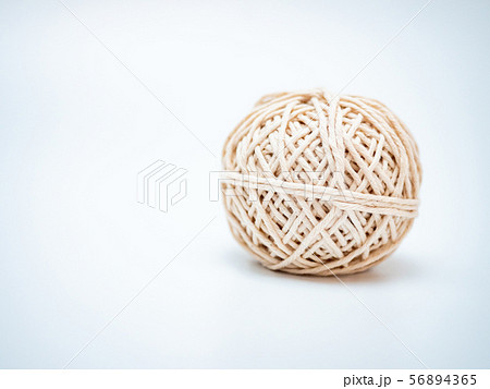 wool ball on light grey background 56894365
