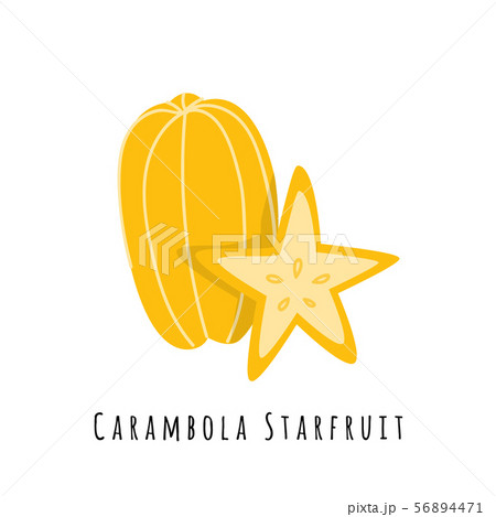 Carambola star fruit flat vector illustration Carambola star fruit flat vector illustration 56894471