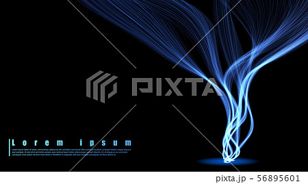 Vector abstract wave lines that flow isolated on a black background for design elements in the concepts of technology, music, etc. Vector abstract wave lines that flow isolated on a black background for design elements in the concepts of technology, music, etc. 56895601