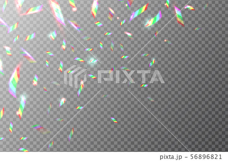 Holographic backdrop. Flying rainbow foil. Shining glittering vector texture with metallic 56896821