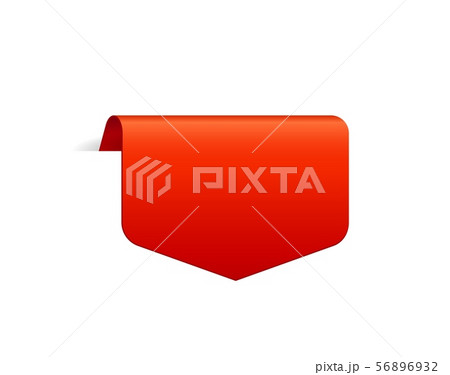 Red Vector Banner Ribbon on white background 56896932