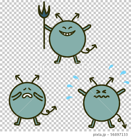 綠色細菌手繪插圖集 綠色細菌手繪插圖集 56897133