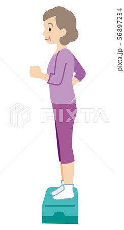 高齢者 踏み台昇降運動 高齢者 踏み台昇降運動 56897234