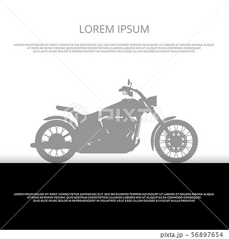 Sport Motorbike Silhouette Poster Design のイラスト素材