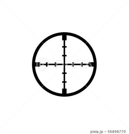 Black aim icon. Sniper scope crosshairs sign. 56898770