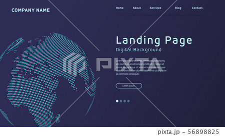 Concept based landing page World map in dots 56898825