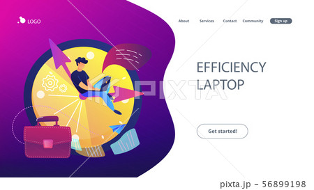 Time management concept landing page. Time management concept landing page. 56899198