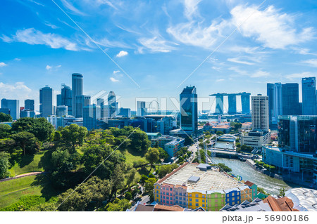Beautiful architecture building exterior cityscape in Singapore city skyline 56900186