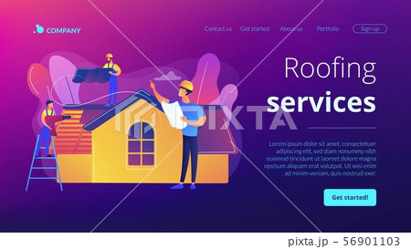 Roofing services concept landing page 56901103