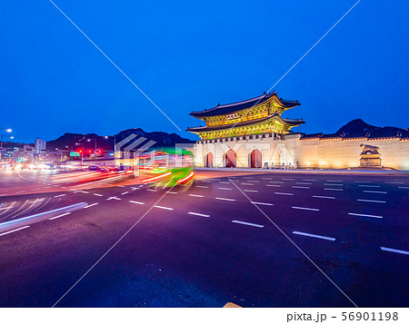 Beautiful architecture building of gyeongbokgung palace 56901198