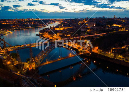 Night aerial view of Porto, Portugal Night aerial view of Porto, Portugal 56901784