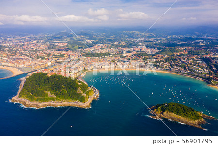 View from drone of San Sebastian, Basque Country View from drone of San Sebastian, Basque Country 56901795
