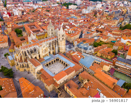 Aerial view of Leon cityscape Aerial view of Leon cityscape 56901817
