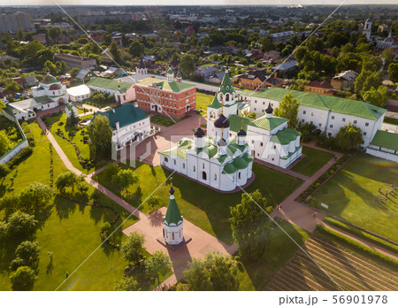 View from drones of Spaso-Preobrazhensky monastery in Murom 56901978