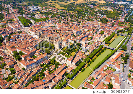 Aerial view on the city Auch. France Aerial view on the city Auch. France 56902077