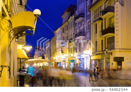Torun streets at twilight 56902344