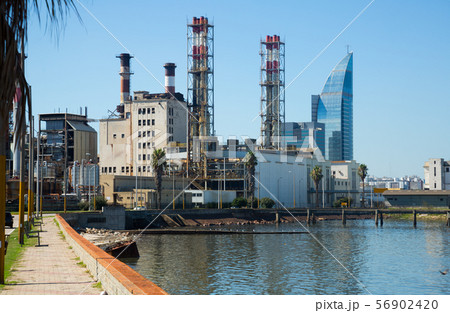 Contrast views of Montevideo port 56902420