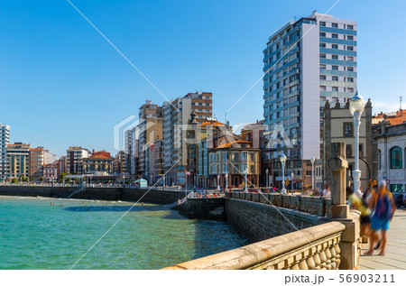 Embankment of Gijon city, Asturias 56903211