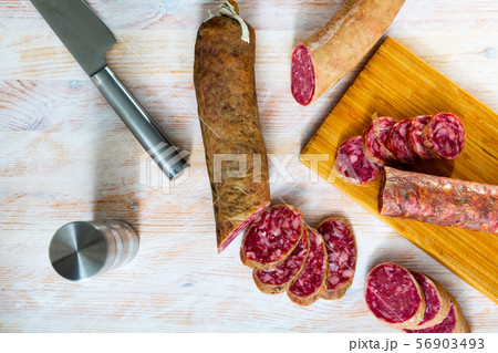 Salchichon – traditional spanish sausage 56903493