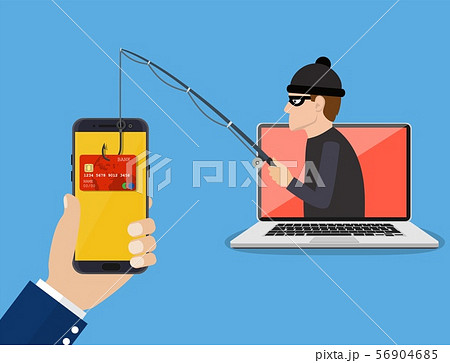 Internet phishing and hacking attack concept. 56904685