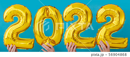 Gold foil number two thousand and twenty two 2022 celebration 56904868