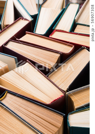 Collection of old books in library Collection of old books in library 56907308