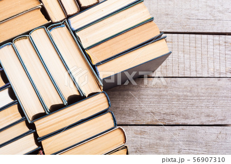 Collection of old books in library Collection of old books in library 56907310
